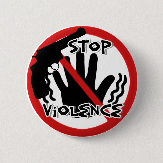 Stop Violence_Button 6 Cm Round Badge (Front)