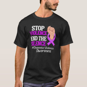 Stop Violence End The Silence Domestic Violence Aw T-Shirt