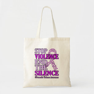 Stop Violence Support Domestic Violence Awareness Tote Bag