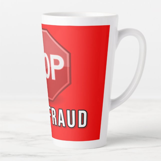 Stop Vote Fraud Latte Mug (Right)