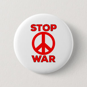 Stop War 6 Cm Round Badge