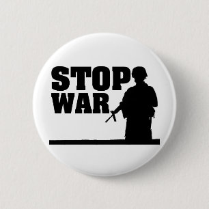 Stop War 6 Cm Round Badge