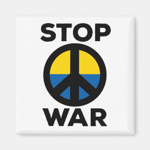Stop War Flag of Ukraine Magnet