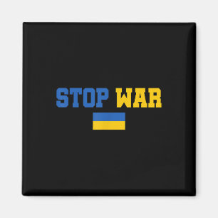 Stop War I Stand With Ukraine Flag Support Ukraine Magnet
