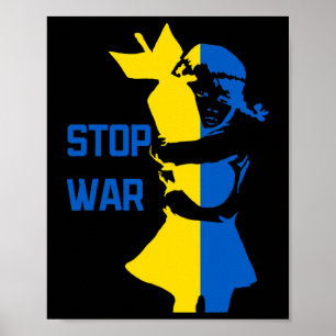 Stop War In Ukraine Stop Bombing Of Ukraine Kid By Poster