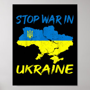 Stop War In Ukraine Stop Russian Attacks Ukraine F Poster