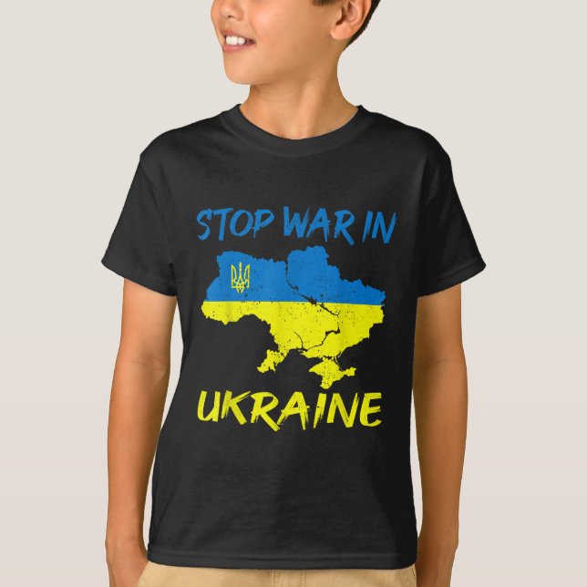 Stop War In Ukraine Stop Russian Attacks Ukraine F T-Shirt (Front)