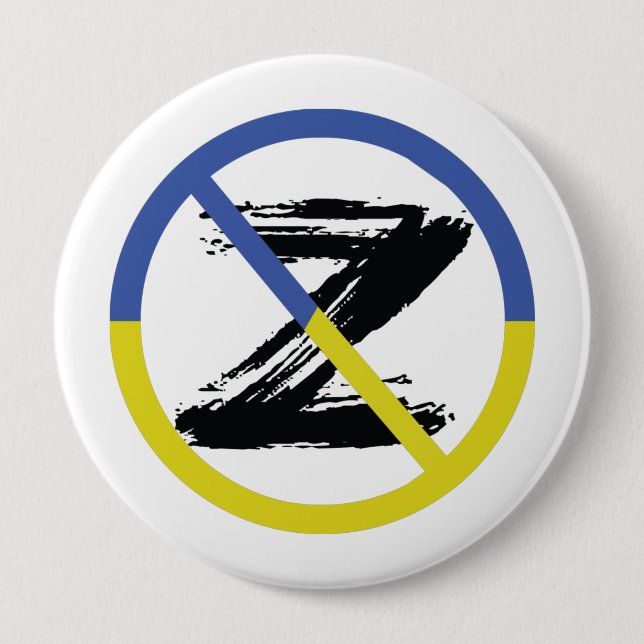 Stop war in Ukraine Throw Pillow 10 Cm Round Badge (Front)