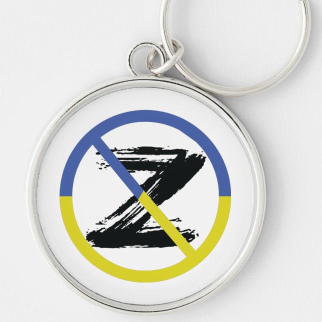 Stop war in Ukraine Throw Pillow Key Ring (Front)
