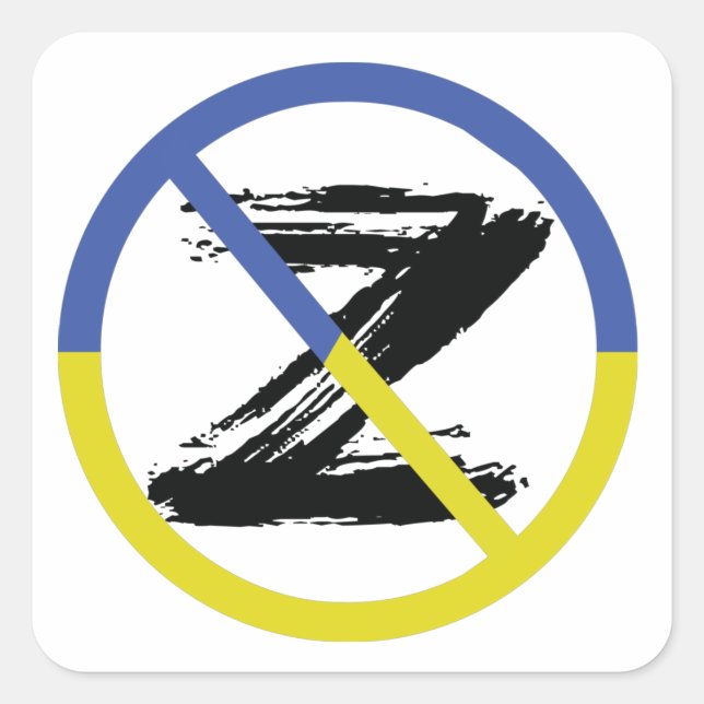 Stop war in Ukraine Throw Pillow Square Sticker (Front)