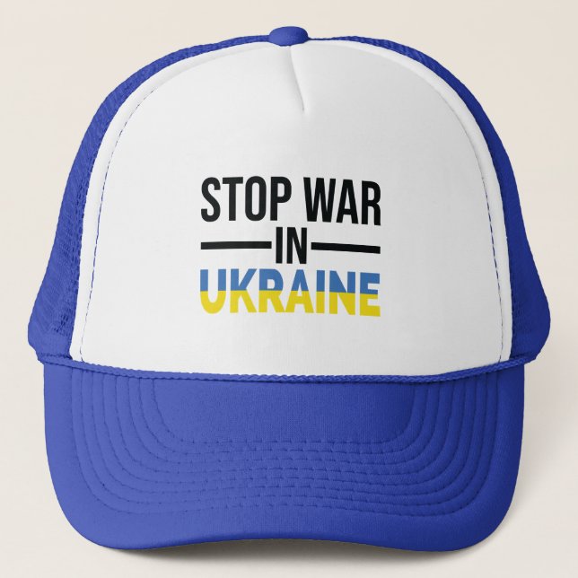 Stop war in Ukraine Trucker Hat (Front)