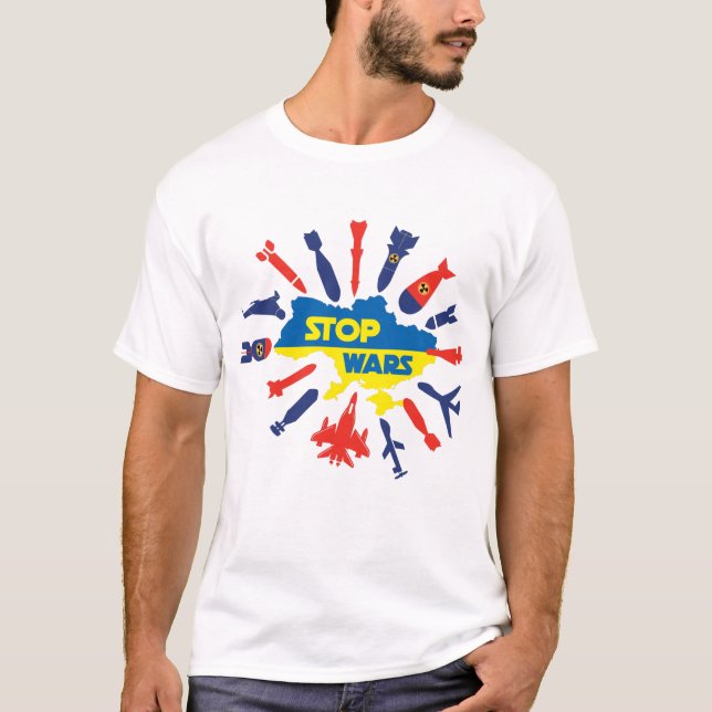 STOP WAR, MAKE PEACE THE WORLD T-Shirt (Front)