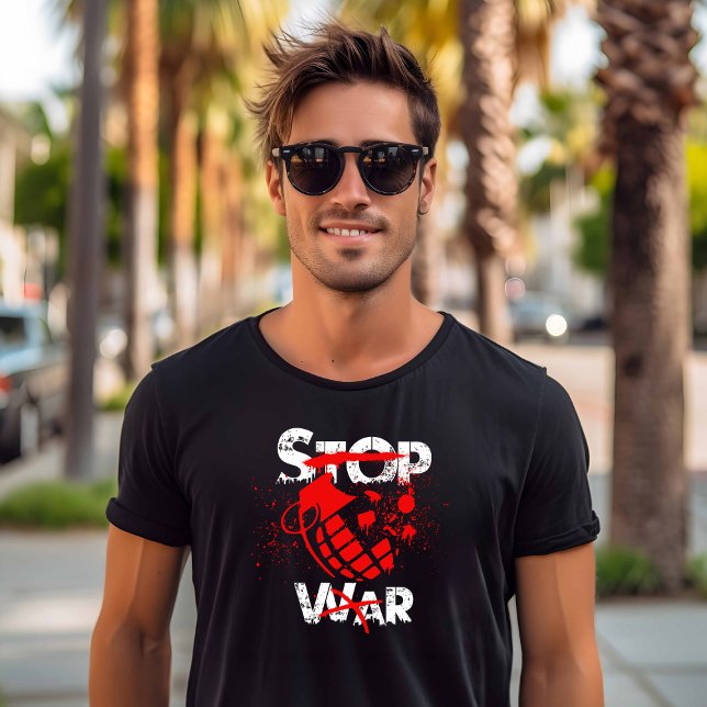 Stop War - Peace, Love, and No More Bombs T-Shirt (Creator Uploaded)
