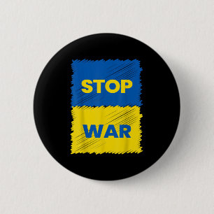 Stop War - Save Ukraine - Stop The War In Ukraine 6 Cm Round Badge
