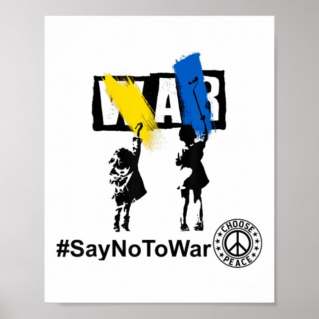Stop War Shirt,kids Say No To War Shirt,i Stand Wi Poster (Front)