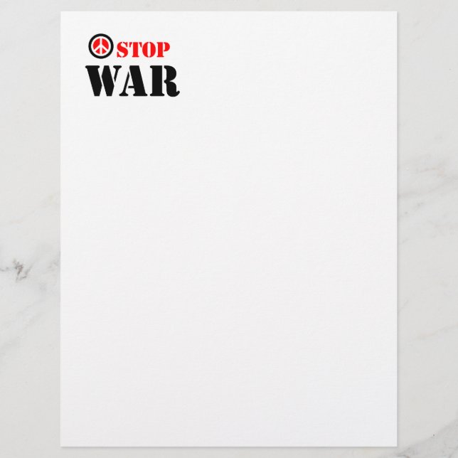 Stop war slogan (Front)