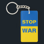 Stop War Ukraine Ukrainian Key Ring<br><div class="desc">Stop War Ukraine Ukrainian</div>