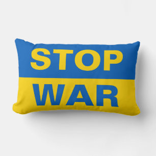 Stop War Ukraine Ukrainian Lumbar Cushion