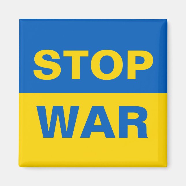 Stop War Ukraine Ukrainian Magnet (Front)