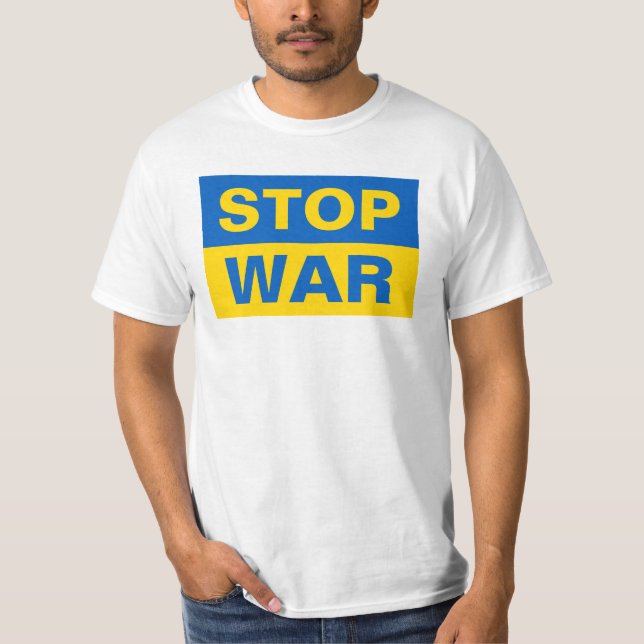 Stop War Ukraine Ukrainian T-Shirt (Front)
