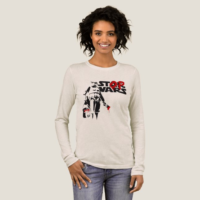 Stop Wars Parody Logo Tri-Blend Shirt (Full Front)