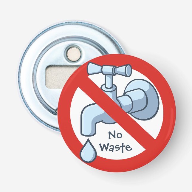 Stop Water Waste Bottle Opener (Front)