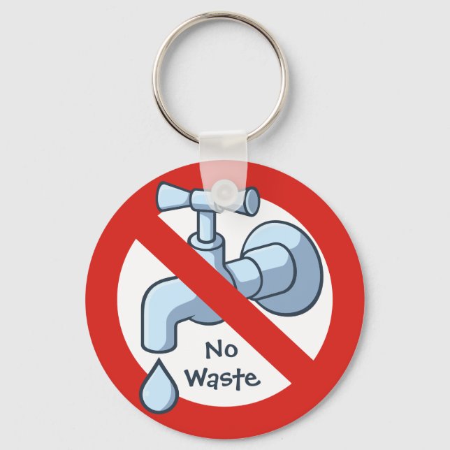 Stop Water Waste Key Ring (Front)