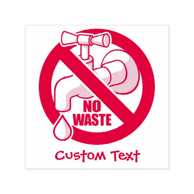 Stop Water Waste Self-inking Stamp (Design)