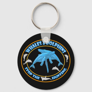 Stop Whale Hunting Key Ring