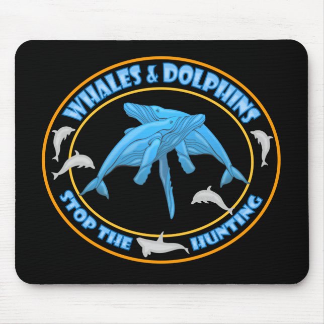 Stop Whale Hunting Mouse Pad (Front)