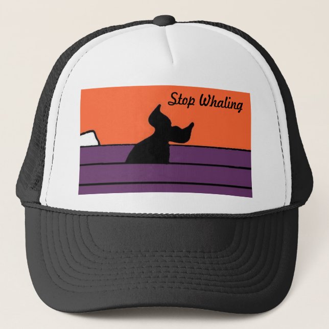 Stop Whaling Trucker Hat (Front)
