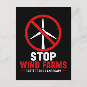 Stop wind farms protect our landscape postcard