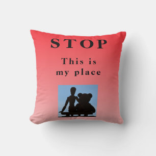 Stop  with your Photo - throw pillow