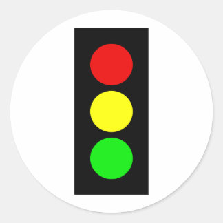 Stoplight Classic Round Sticker