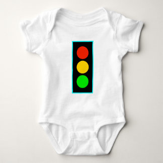 Stoplight with Light Blue Border Baby Bodysuit