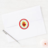 Stopper Sign / Shield Sacred Heart of Jesus Classic Round Sticker (Envelope)