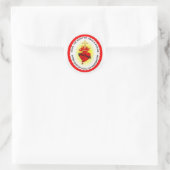 Stopper Sign / Shield Sacred Heart of Jesus Classic Round Sticker (Bag)