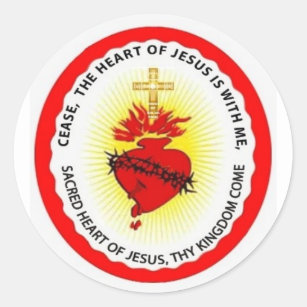 Stopper Sign / Shield Sacred Heart of Jesus Classic Round Sticker