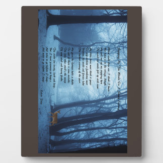 Stopping By The Woods by: Robert Frost Plaque