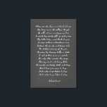 Stopping by Woods on a Snowy Evening, Robert Frost Canvas Print<br><div class="desc">A canvas art print of the poem Stopping by Woods on a Snowy Evening by Robert Frost.</div>