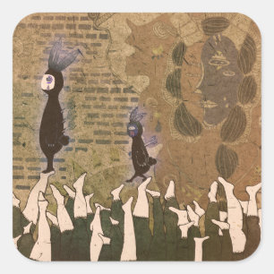 Stopping the footsteps 2012 square sticker