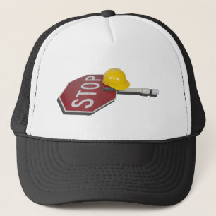 StopSignPoleConstructionHat051913.png Trucker Hat