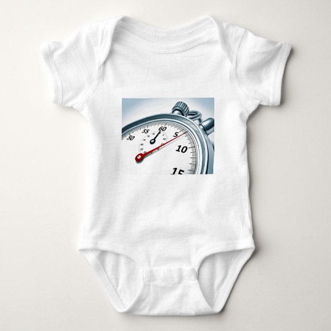 stopwatch baby bodysuit (Front)