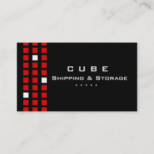 Storage Business Card Box Black Red White