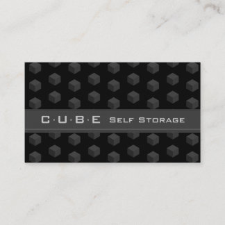 Storage Business Card Cube Box Black Grey 3D