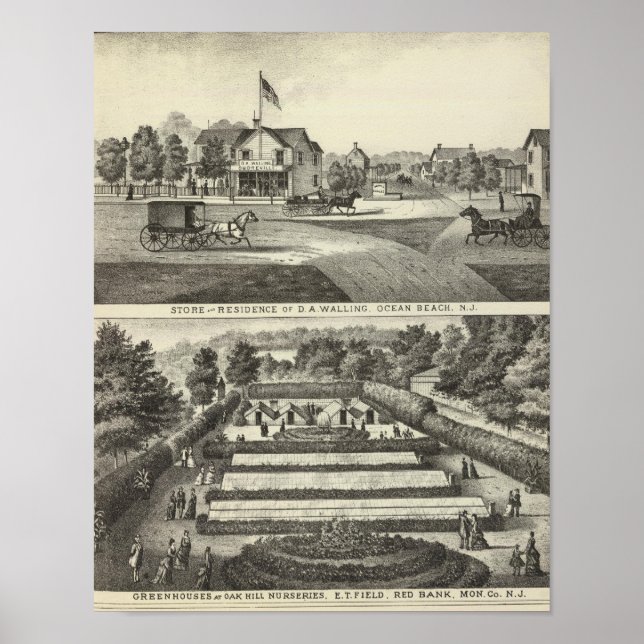 Store and residence of DA Walling Poster (Front)