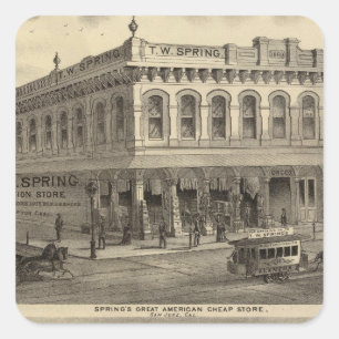 Store, brewery, San Jose Square Sticker