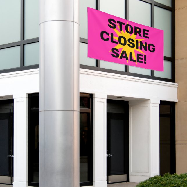 Store Closing Sale Banner (Outside Building)