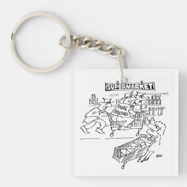 Store Detectives at a Supermarket Key Ring (Front)