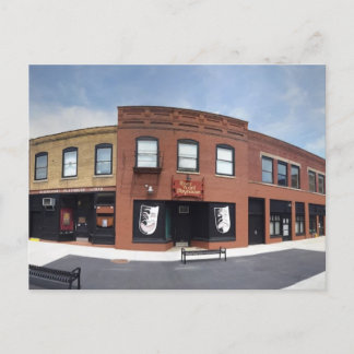 store front on postcard